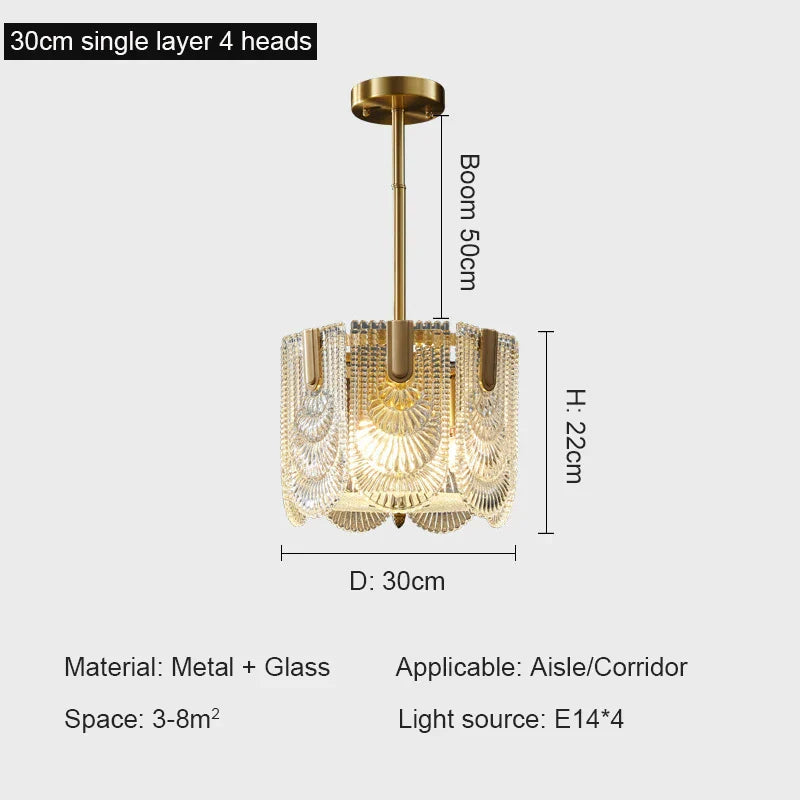 DecorBites™ Elegant Crystal Chandelier for Living Room, Restaurant, and Bedroom Lighting