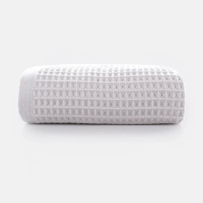 DecorBites™ Cotton Waffle Towel Bath Set for Adults & Children - 70*140cm & 34*74cm