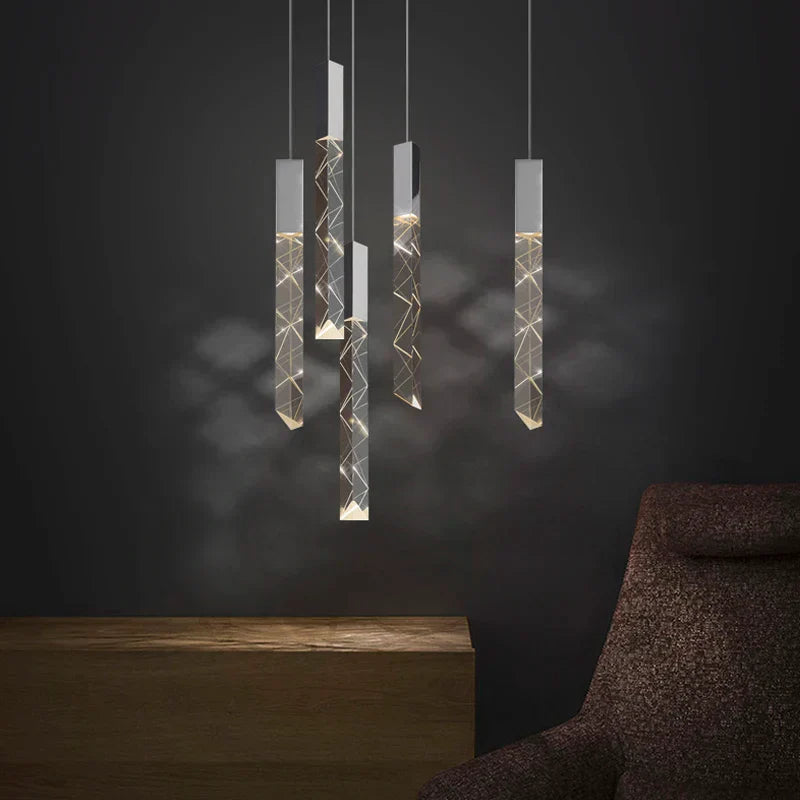 Gold Crystal Stair Chandelier 25-Lamp Design