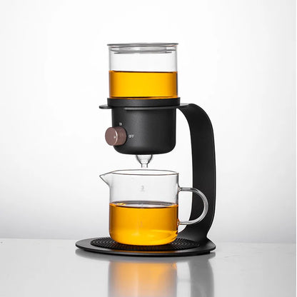 DecorBites™ Glass Kung Fu Tea Pot for Tea and Coffee Brewing
