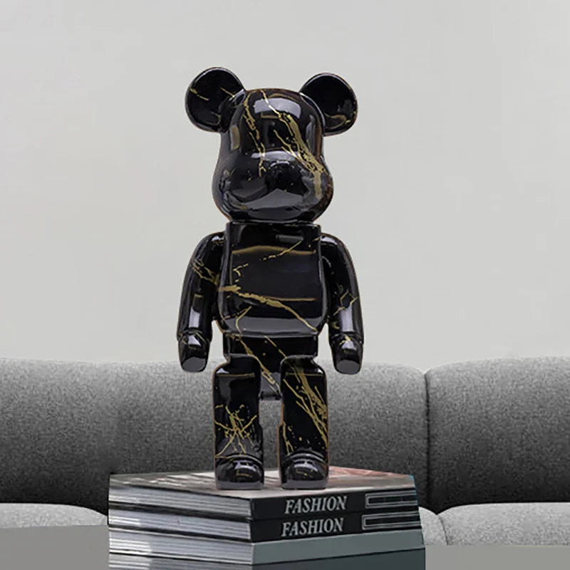 DecorBites™ Graffiti Bear 27cm Figurine | Modern Home Decor Statue & Money Jar