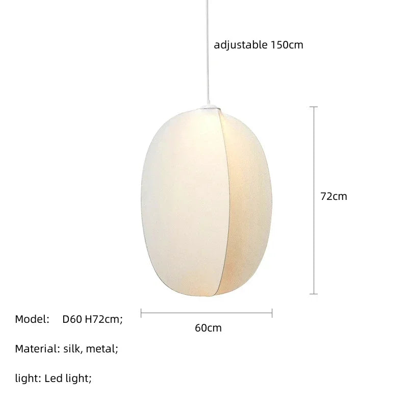 Silk Nordic Pendant Light Wabi Sabi D60cm
