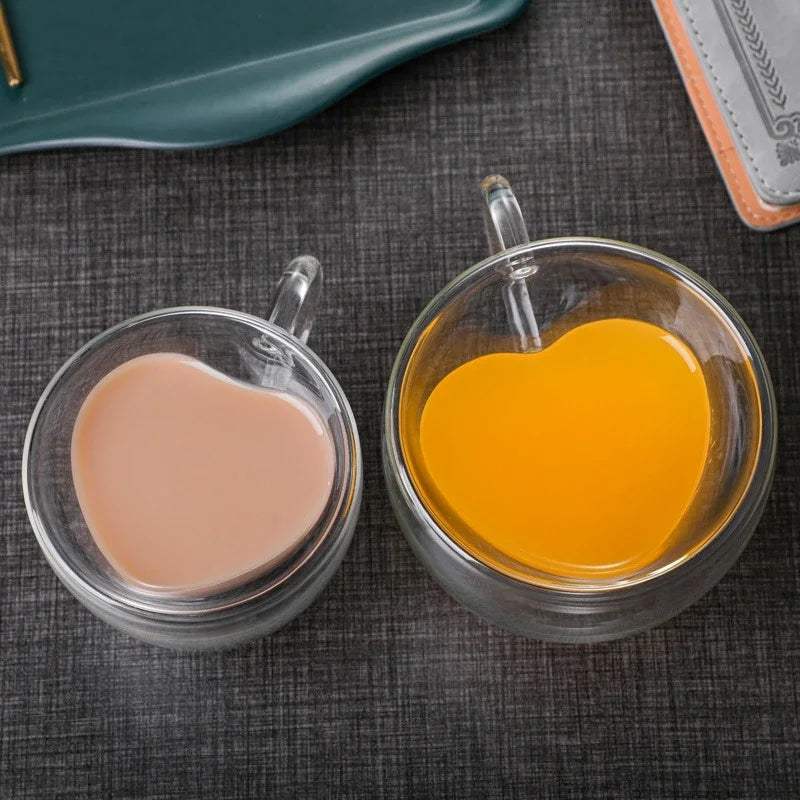 Glass Heart Coffee Mug