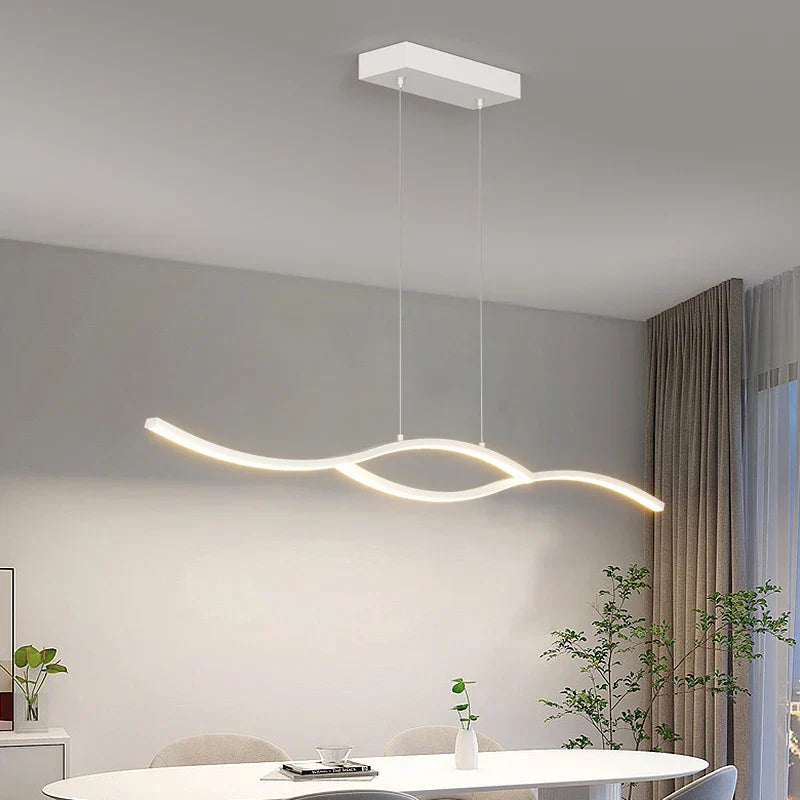 Nordic LED Pendant Light 100cm Dimmable Remote