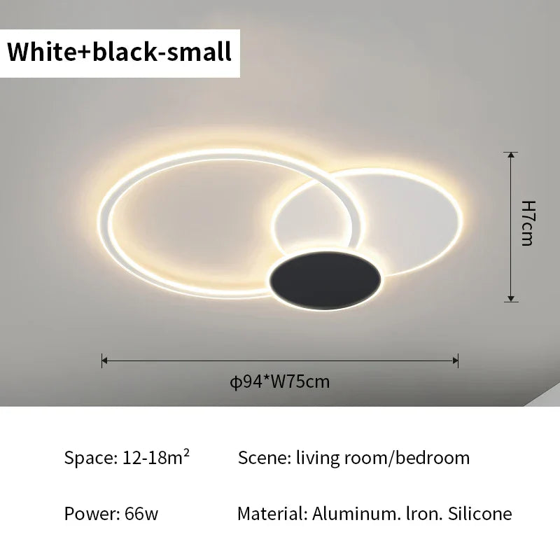 DecorBites™ LED White Ceiling Chandelier with Remote Control