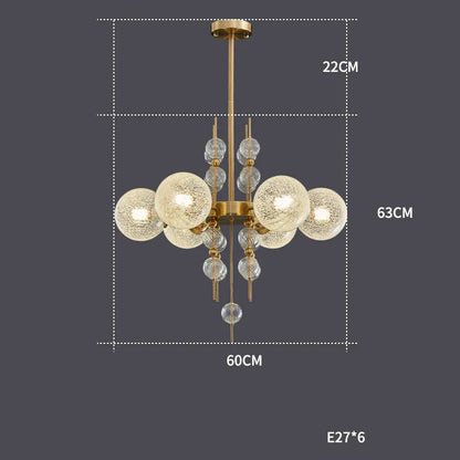 DecorBites™ Gold Chrome Bubble Ceiling Chandelier: 2025 Trend Hanging Lamps for Living Room