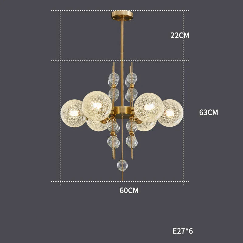 Gold Chrome Bubble Chandelier
