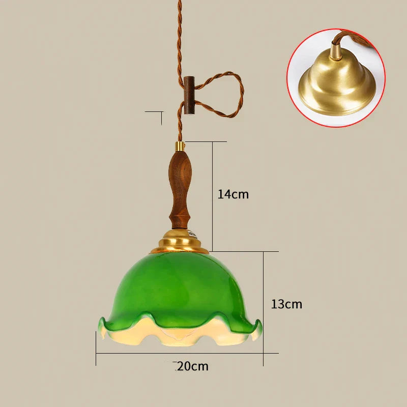 DecorBites™ Glass LED Pendant Lamp: Modern Copper Nordic Indoor Lighting for Home, Coffee, Bedroom & Living Room