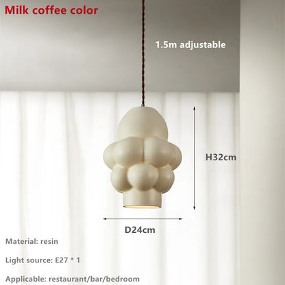 DecorBites™ Creamy Wind LED Chandelier: Nordic Wabi Sabi Style for Dining Room, Bedroom, & Bar