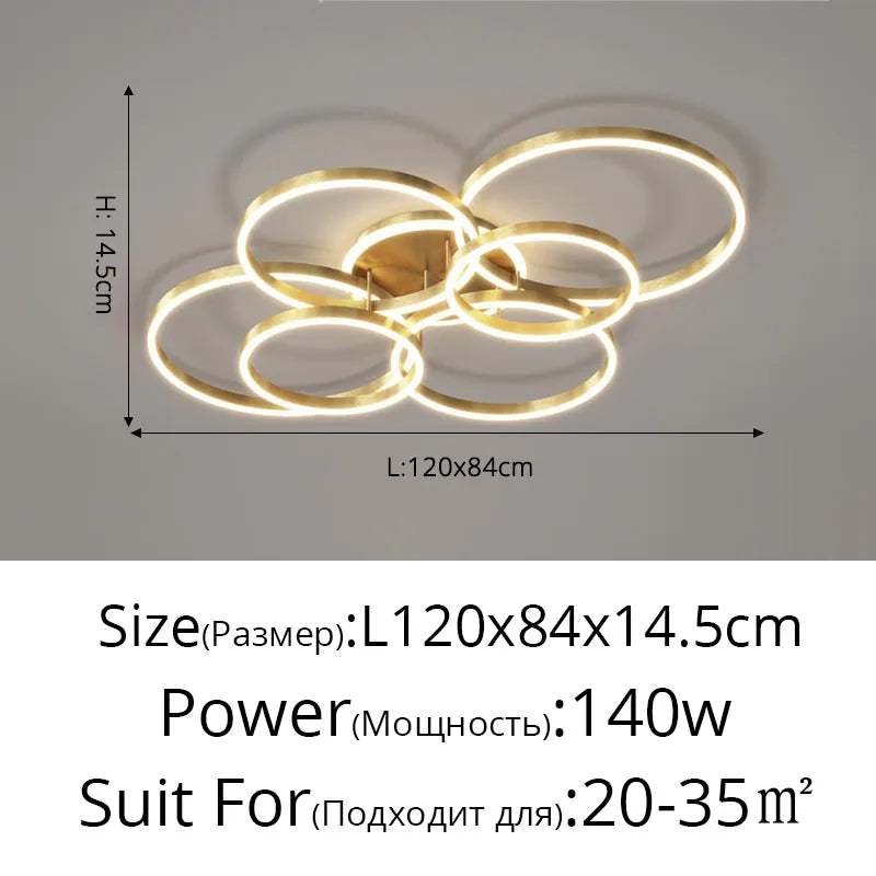 Round LED Foyer Chandelier
