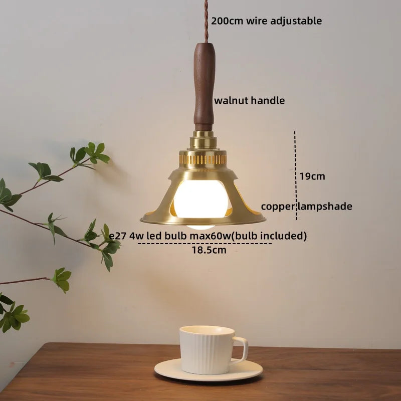 Green Glass Pendant Light Modern Copper Entryway