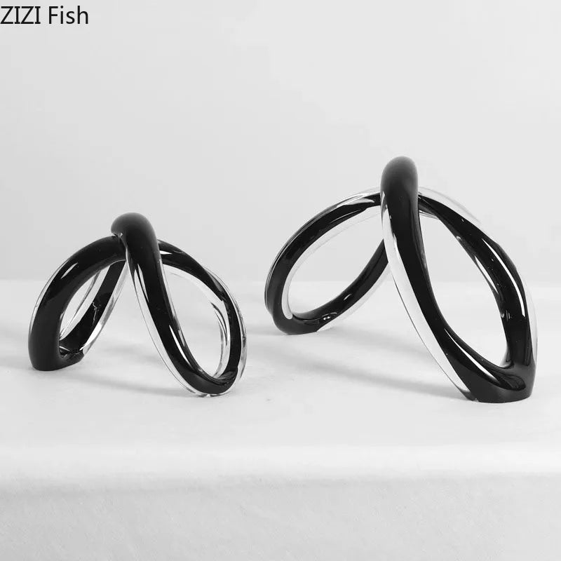 Glass Geometric Knot Sculpture
