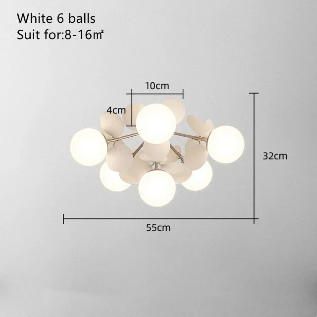 Iron Glass Ceiling Chandelier