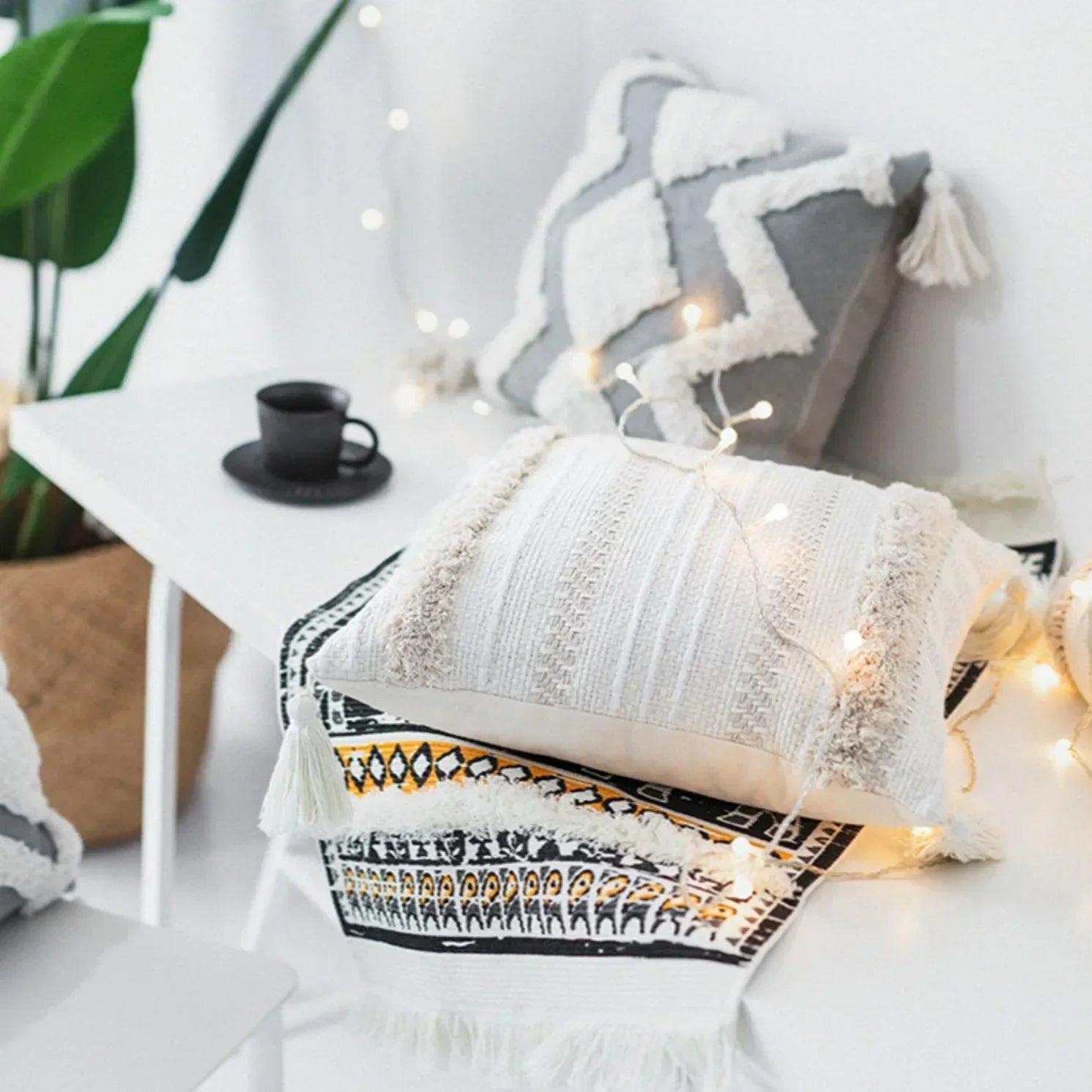 Cotton Tassel Sofa Pillowcase