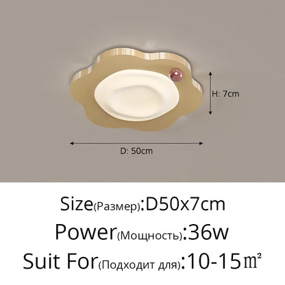 DecorBites™ Cream LED Ceiling Light for Bedroom & Living Room décor