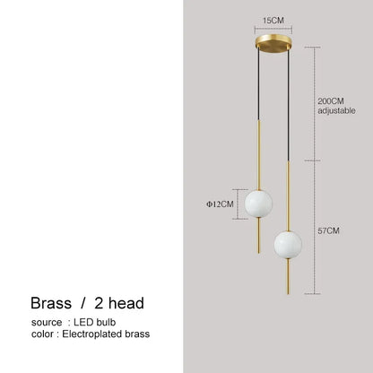 DecorBites™ Glass Ball Pendant Lights for Dining Room Bedroom Decor Lighting