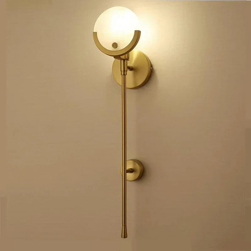 DecorBites™ Gold Marble Wall Lights: Modern LED Sconce for Living Room Bedroom Decor