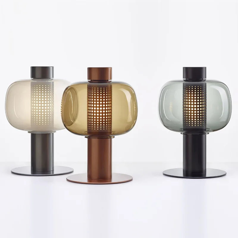 DecorBites™ Glass Table Lamp Modern Design for Living Room and Bedroom