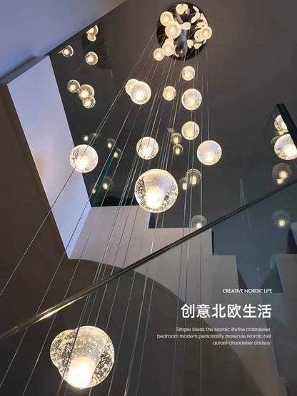 DecorBites™ Crystal Ball LED Chandelier for Modern Living Room & Bedroom décor