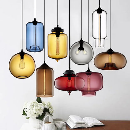Pendant Lights Multicolored Glass
