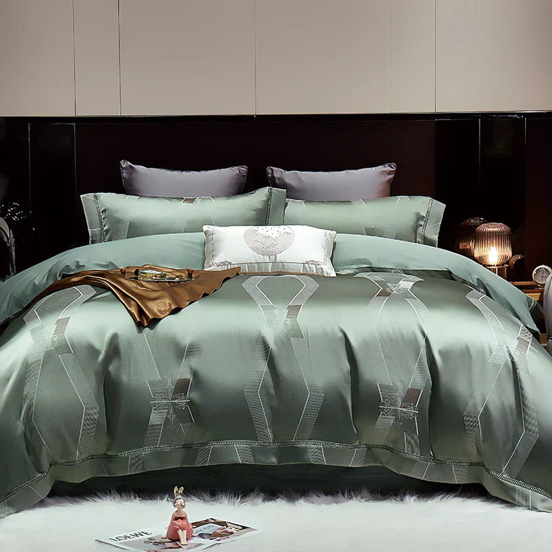 Gold Jacquard Cotton Bedding
