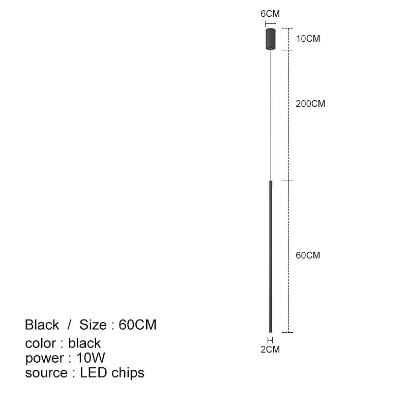 Nordic LED Line Chandelier