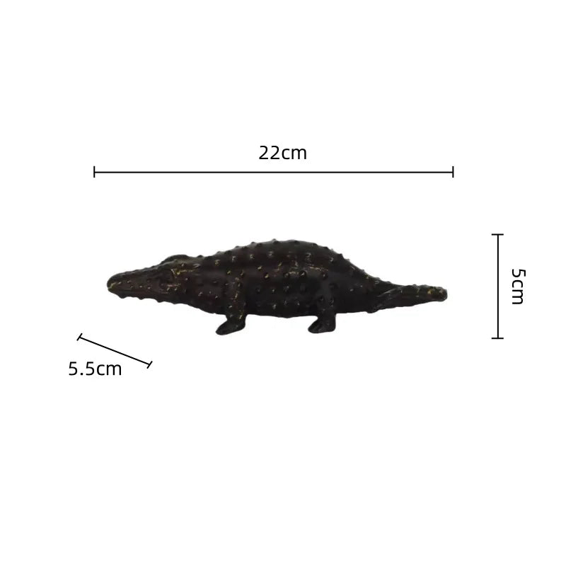 Golden Crocodile Metal Figurine