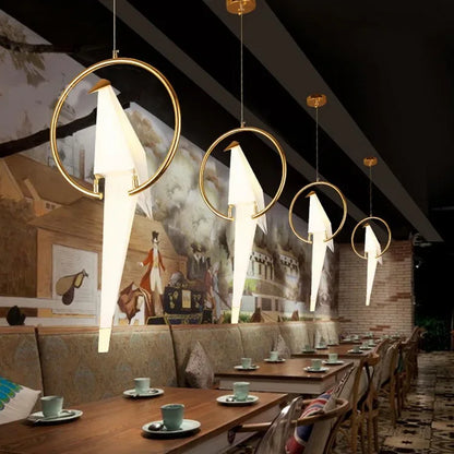 DecorBites™ Crane Chandelier Iron LED Light for Bedroom Dining Children's Room