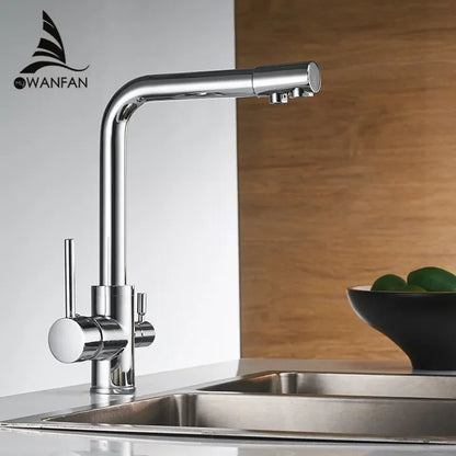 DecorBites™ Kitchen Faucet with Water Purification Features - Deck Mounted 360 Rotation