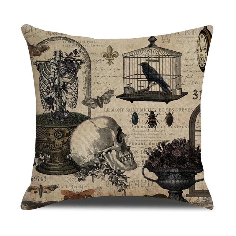Pumpkin Witch Print Pillowcase