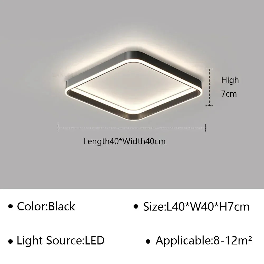 DecorBites™ Geometric LED Ceiling Lamp Chandelier for Living Dining Room Study Bedroom Aisle Balcony