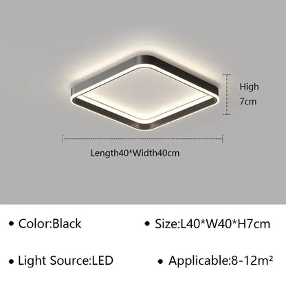 DecorBites™ Geometric LED Ceiling Lamp Chandelier for Living Dining Room Study Bedroom Aisle Balcony