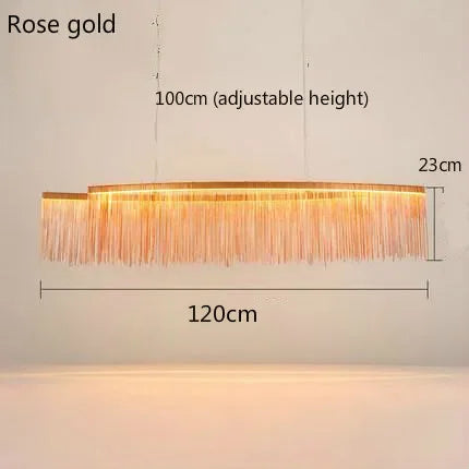 Gold Chain LED Chandelier
