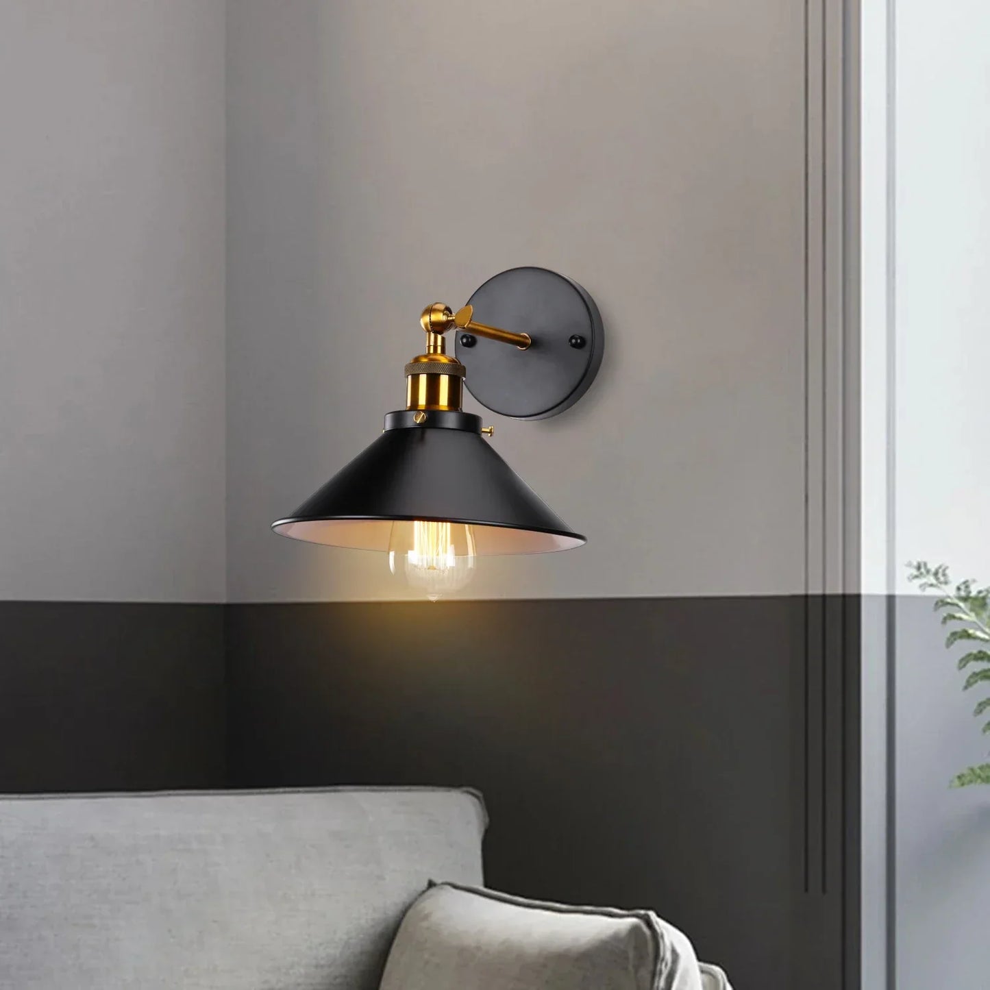 DecorBites™ Industrial Retro Loft Wall Sconce E27 Bedside Lights Fixtures for Living Room