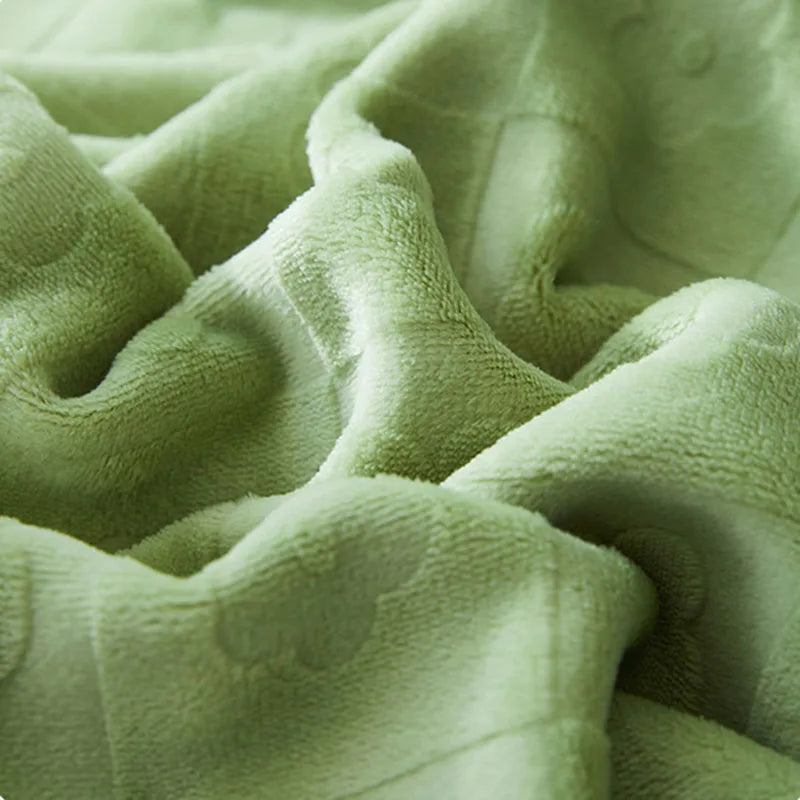 DecorBites™ Jacquard Milk Velvet Air Conditioning Blanket | All Seasons Warmth & Travel Shawl