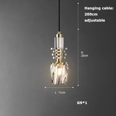 DecorBites™ Crystal LED Ceiling Chandelier - Dimmable Art Deco Pendant Light