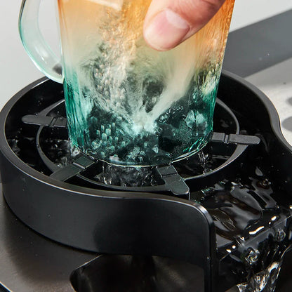 DecorBites™ Glass Rinser Faucet: Automatic Cup & Pitcher Washer for Kitchen Sink
