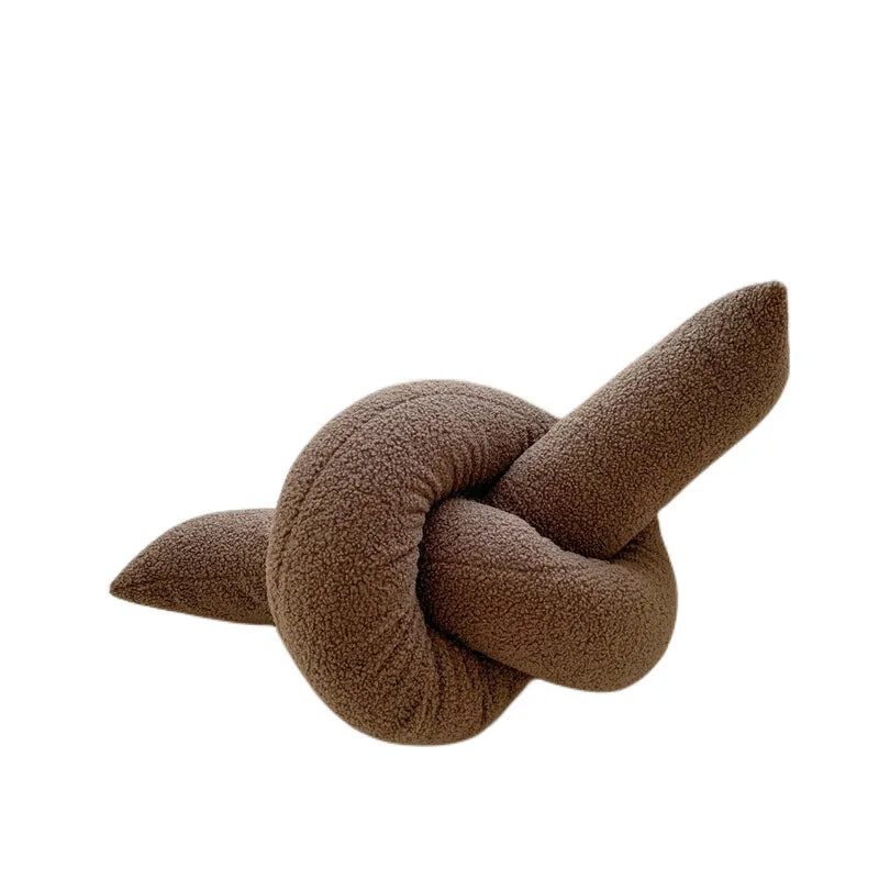 Grey Knotted Cushion Pillow