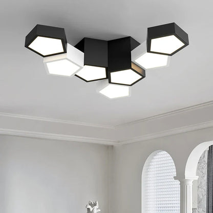 DecorBites™ Geometric Ceiling Lamps: Modern & Creative Lighting Fixtures for Master Bedroom