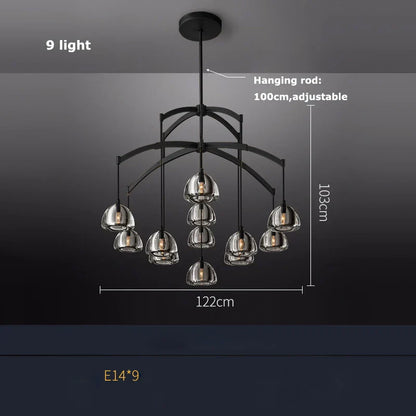 DecorBites™ K9 Crystal Chandelier Lighting for Dinning Room & Corridor