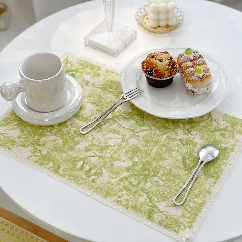 DecorBites™ Cotton Linen Place Mat Set - Tableware Cushion for Kitchen Dining