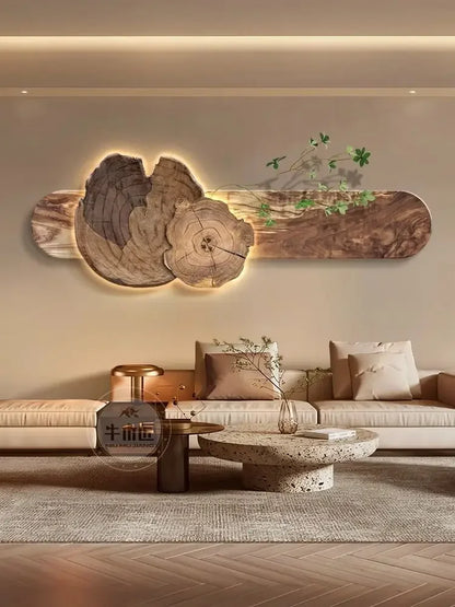 DecorBites™ Elegant Sofa Set with Hanging Paintings and Bedroom Wall Lamp Painting