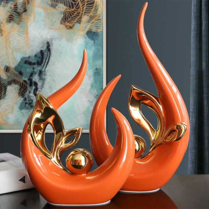 DecorBites™ Lifelike Nordic Ceramic Figurine for Home Office Decor & Desk Craft Gift