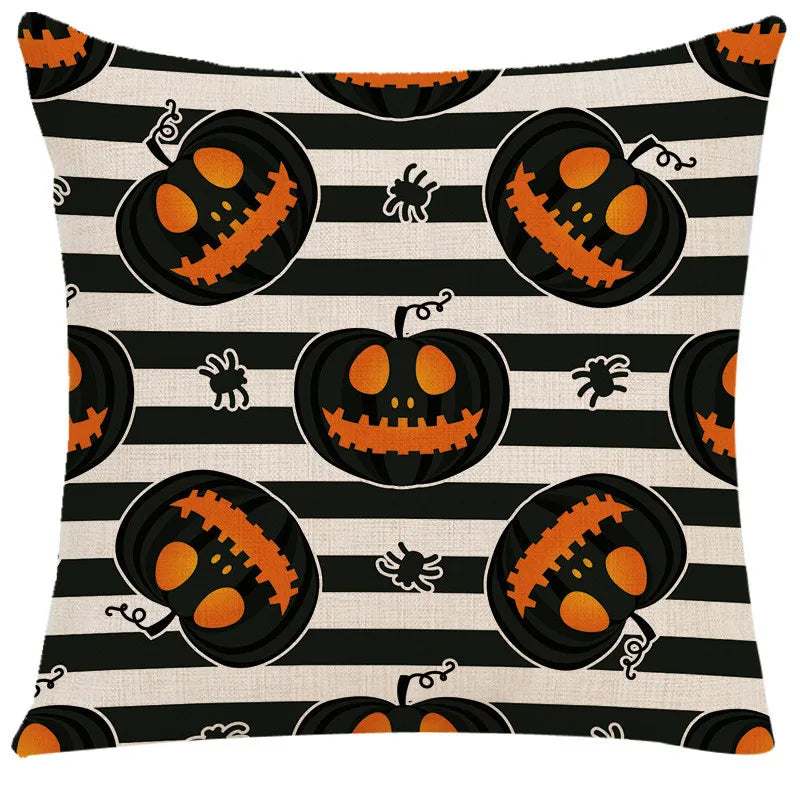 Linen Trick Treat Cushion Cover
