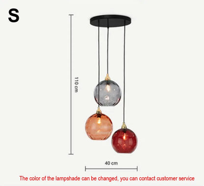 DecorBites™ Glass Ball Lustre Pendant Lights - Modern Kitchen Hanging Fixture