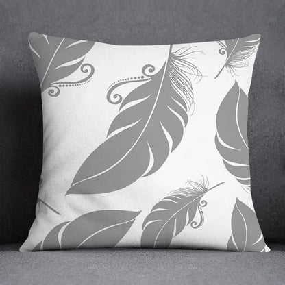 DecorBites™ Geometric Floral Print Lumbar Pillow Case 45X45cm Sofa Cushion Cover