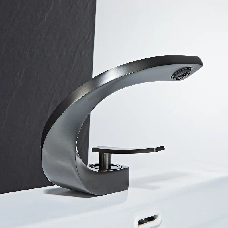 DecorBites™ Black & Gold Basin Faucet: Brushed Gold/Nickel/Chrome Mixer Tap, Hot & Cold Water
