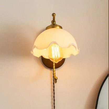 DecorBites™ Iron Glass LED Wall Lights Modern Bedside Lamp 4w Bulb for Bathroom Bedroom Living Room