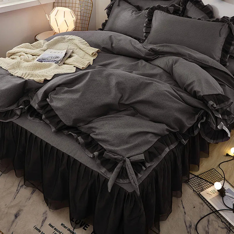 Ruffled Cotton Bed Skirt