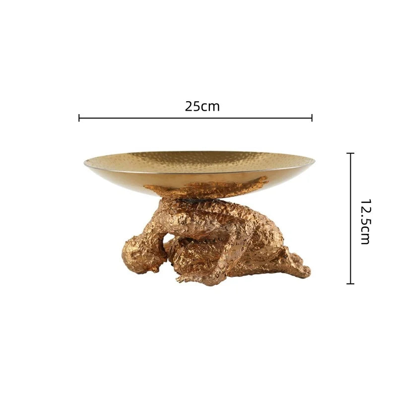 Gold Resin Handicraft Tray